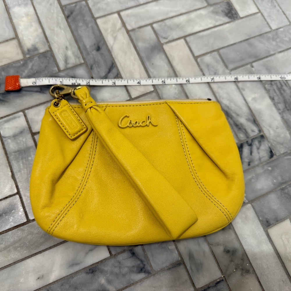 Coach canary yellow mini purse